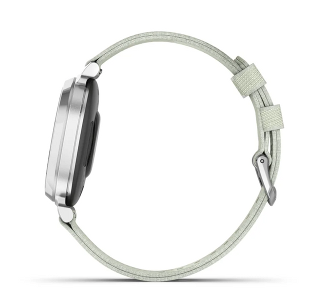 Смарт-годинник Garmin Lily 2 сріблястий з нейлоновим ремінцем сіро-шавлієвого кольору 010-02839-15 фото