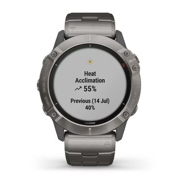 Смарт-годинник Garmin Fenix 6X Pro Solar титановий сріблястий з титановим ремінцем 010-02157-24 фото