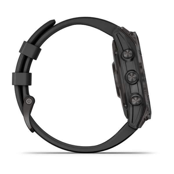 Смарт-часы Garmin Fenix 7 Sapphire Solar титановые черные DLC с черным ремешком 010-02540-35 фото