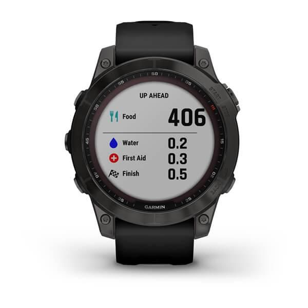 Смарт-годинник Garmin Fenix 7 Sapphire Solar титановий чорний DLC з чорним ремінцем 010-02540-35 фото