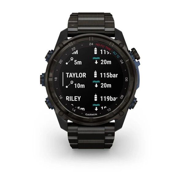 Смарт-годинник Garmin Descent Mk3i - 51 мм, титан Carbon Grey DLC  з титановим браслетом + трансивер Descent T2 BNDL-DMK3i-51CGTTDT2 фото