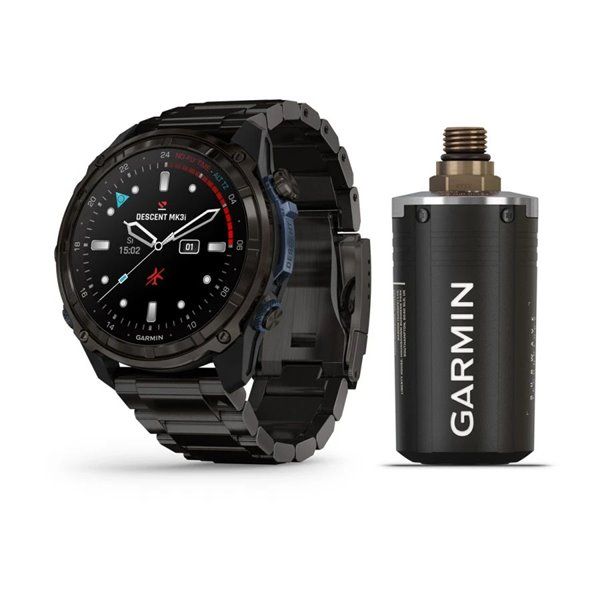 Смарт-годинник Garmin Descent Mk3i - 51 мм, титан Carbon Grey DLC  з титановим браслетом + трансивер Descent T2 BNDL-DMK3i-51CGTTDT2 фото