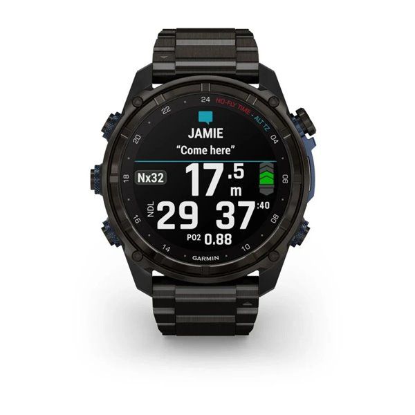 Смарт-годинник Garmin Descent Mk3i - 51 мм, титан Carbon Grey DLC  з титановим браслетом + трансивер Descent T2 BNDL-DMK3i-51CGTTDT2 фото