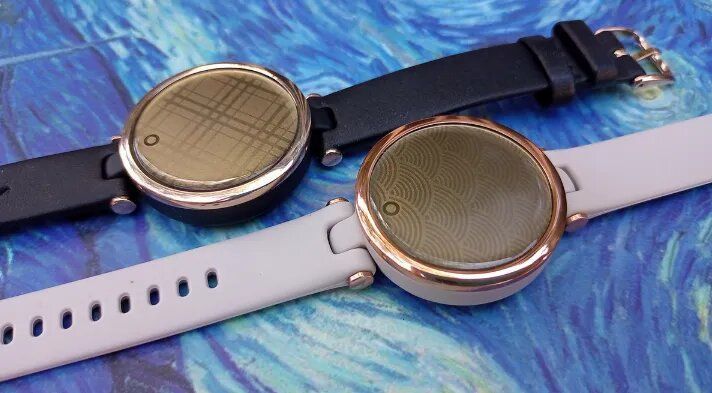 Ремешок Garmin Lily (14&nbsp;мм), серо-бежевая итальянская кожа, темно-коричневая застежка (большой)