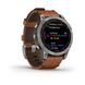 Смарт-часы Garmin Fenix 7 Sapphire Solar титановые серые с коричневым кожаным ремешком 010-02540-31 фото 2