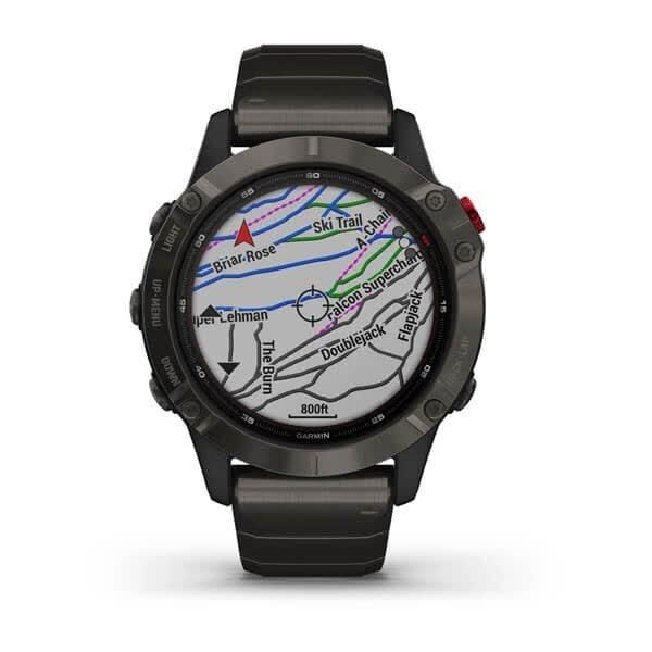 Смарт-годинник Garmin Fenix 6 Pro Solar титановий сірий з DLC-покриттям і титановим ремінцем 010-02410-23 фото