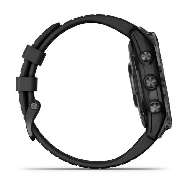 Смарт-часы Garmin Fenix 7 Pro - Sapphire Solar Edition - темно-серый титан DLC Carbon с черным ремешком 010-02777-11 фото