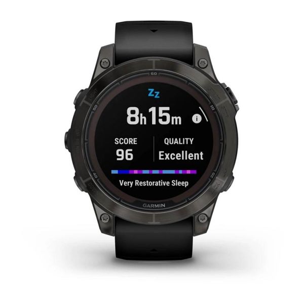 Смарт-годинник Garmin Fenix 7 Pro - Sapphire Solar Edition - темно-сірий титан DLC Carbon з чорним ремінцем 010-02777-11 фото