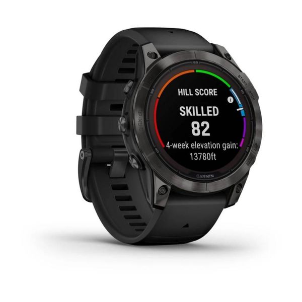 Смарт-часы Garmin Fenix 7 Pro - Sapphire Solar Edition - темно-серый титан DLC Carbon с черным ремешком 010-02777-11 фото