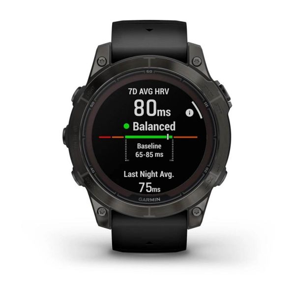 Смарт-часы Garmin Fenix 7 Pro - Sapphire Solar Edition - темно-серый титан DLC Carbon с черным ремешком 010-02777-11 фото