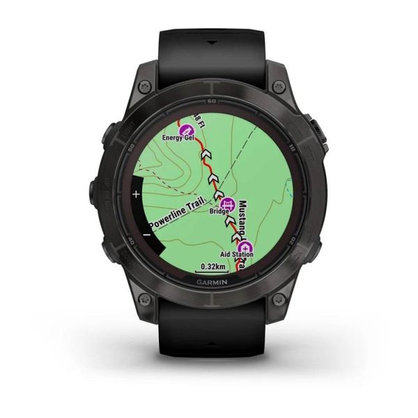 Смарт-годинник Garmin Fenix 7 Pro - Sapphire Solar Edition - темно-сірий титан DLC Carbon з чорним ремінцем 010-02777-11 фото