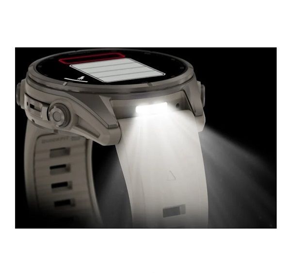 Смарт-часы Garmin Fenix 9 (43 мм) с титановым корпусом и туманно-серым силиконовым ремешком