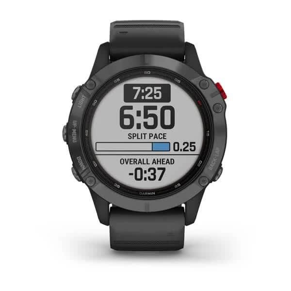 Смарт-часы Garmin Fenix 6 Pro Solar серые с черным ремешком 010-02410-15 фото