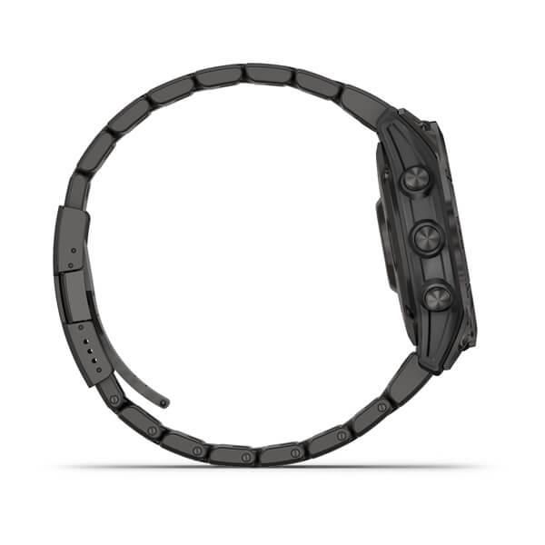 Смарт-годинник Garmin Fenix 7 Sapphire Solar титановий сірий DLC з сірим титановим DLC браслетом 010-02540-39 фото