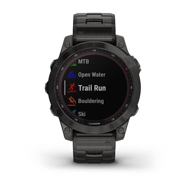 Смарт-годинник Garmin Fenix 7 Sapphire Solar титановий сірий DLC з сірим титановим DLC браслетом 010-02540-39 фото