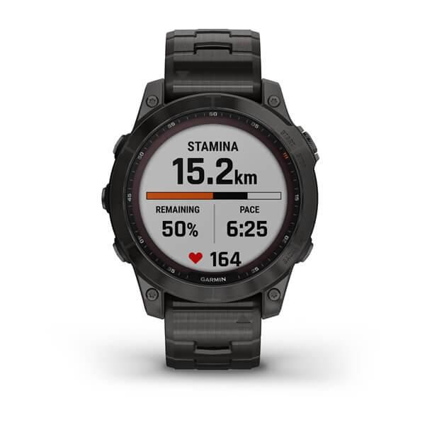 Смарт-годинник Garmin Fenix 7 Sapphire Solar титановий сірий DLC з сірим титановим DLC браслетом 010-02540-39 фото