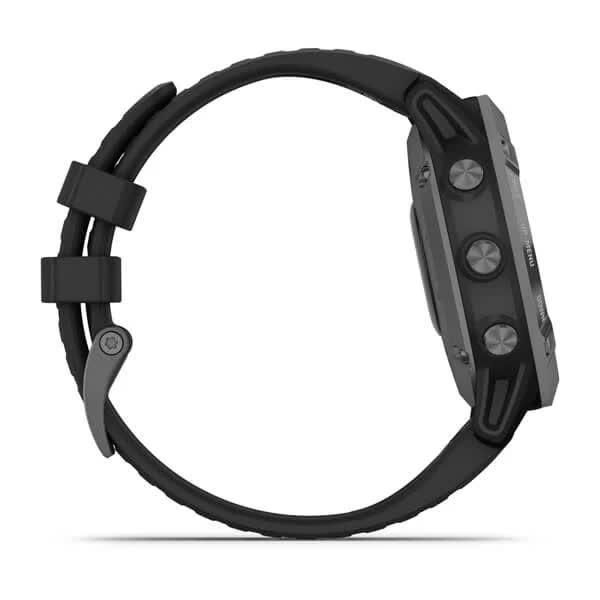 Смарт-часы Garmin Fenix 6 Pro Solar серые с черным ремешком 010-02410-15 фото