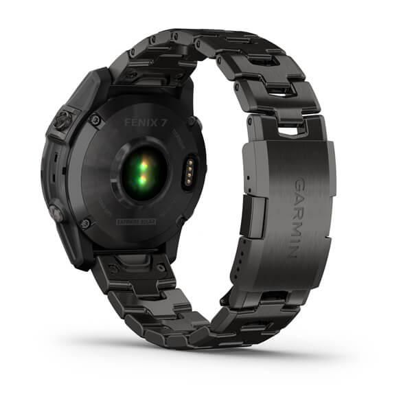 Смарт-годинник Garmin Fenix 7 Sapphire Solar титановий сірий DLC з сірим титановим DLC браслетом 010-02540-39 фото