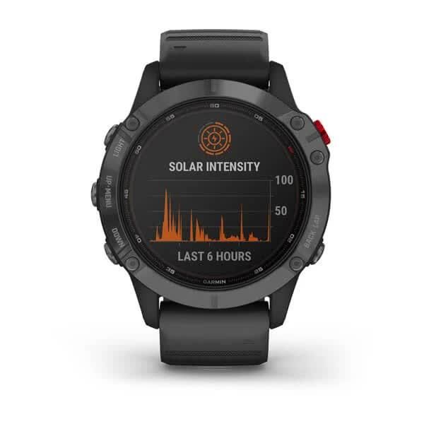 Смарт-часы Garmin Fenix 6 Pro Solar серые с черным ремешком 010-02410-15 фото