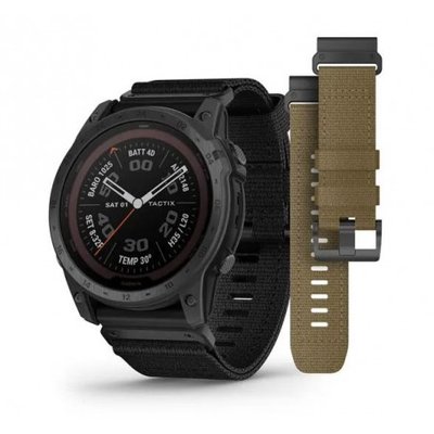 Смарт-часы Garmin Tactix 7 – Pro Edition черные с нейлоновыми ремешками черного и коричневого цвета BUNDLE-T7PS-CTNB фото