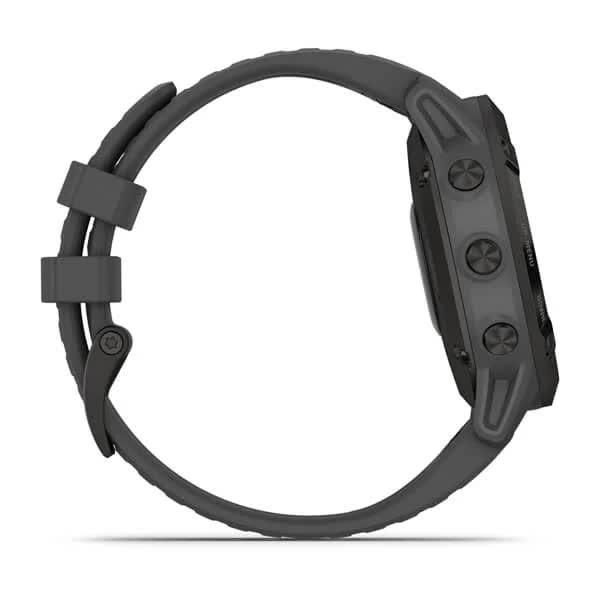 Смарт-годинник Garmin Fenix 6 Pro Solar чорний з сірим ремінцем 010-02410-11 фото