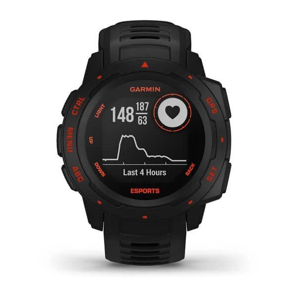 Смарт-часы Garmin Instinct Esports Black Lava на черном ремешке 010-02064-72 фото