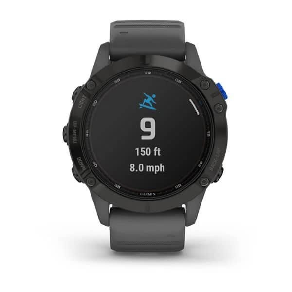 Смарт-годинник Garmin Fenix 6 Pro Solar чорний з сірим ремінцем 010-02410-11 фото