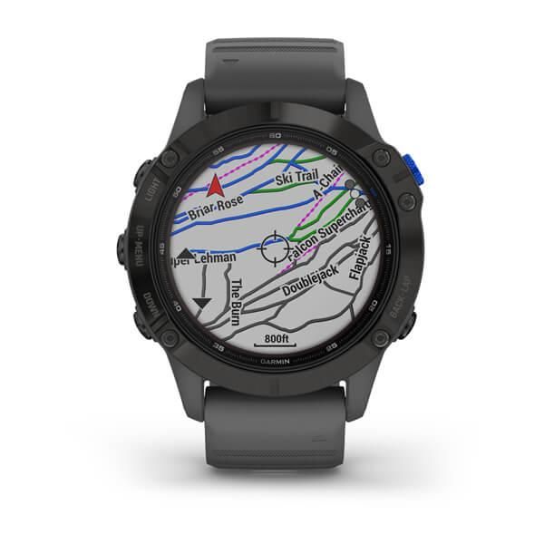 Смарт-годинник Garmin Fenix 6 Pro Solar чорний з сірим ремінцем 010-02410-11 фото