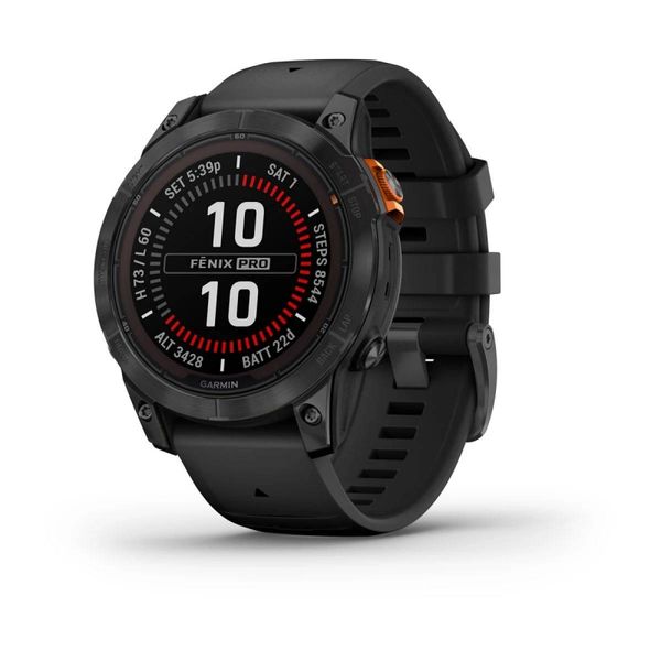 Смарт-часы Garmin Fenix 7 Pro - Solar Edition - сланцево-серые с черным ремешком 010-02777-01 фото