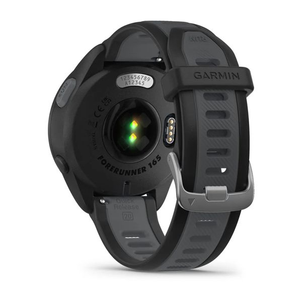 Смарт-годинник Garmin Forerunner 165, чорний/сланцево-сірий силіконовий ремінець 010-02863-20 фото