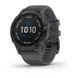 Смарт-годинник Garmin Fenix 6 Pro Solar чорний з сірим ремінцем 010-02410-11 фото 1