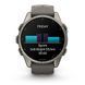 Смарт-годинник Garmin Fenix 9 (43 мм) з титановим корпусом і силіконовим ремінцем кольору гальки