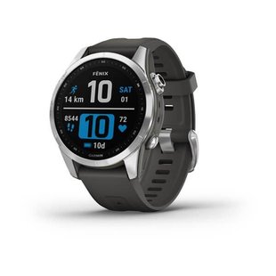 Смарт-годинник Garmin Fenix 7S сріблястий з ремінцем сірий графіт 010-02539-01 фото