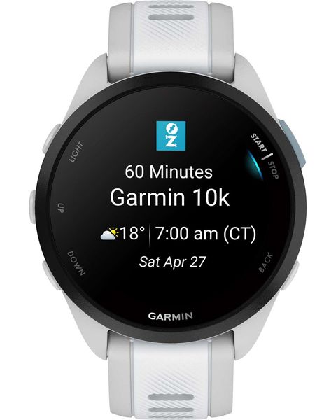 Смарт-часы Garmin Forerunner 165, силиконовый ремешок цвета туманно-серый/белый камень 010-02863-21 фото