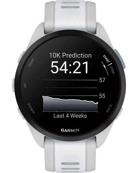 Смарт-годинник Garmin Forerunner 165, силіконовий ремінець кольору туманно-сірий/білий камінь 010-02863-21 фото