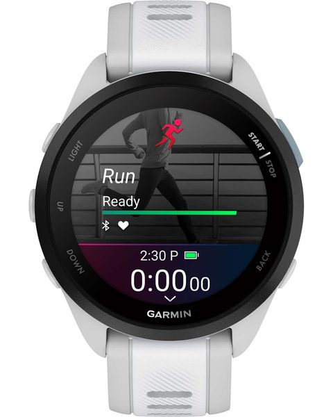 Смарт-годинник Garmin Forerunner 165, силіконовий ремінець кольору туманно-сірий/білий камінь 010-02863-21 фото