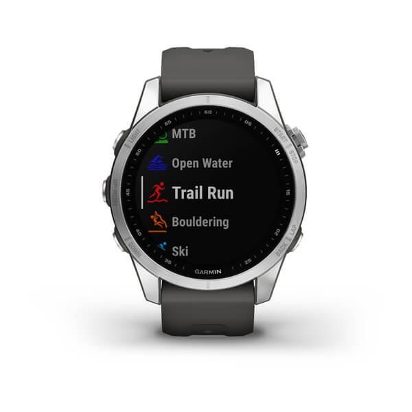 Смарт-годинник Garmin Fenix 7S сріблястий з ремінцем сірий графіт 010-02539-01 фото