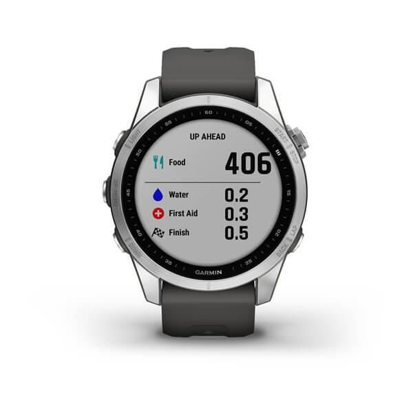 Смарт-годинник Garmin Fenix 7S сріблястий з ремінцем сірий графіт 010-02539-01 фото