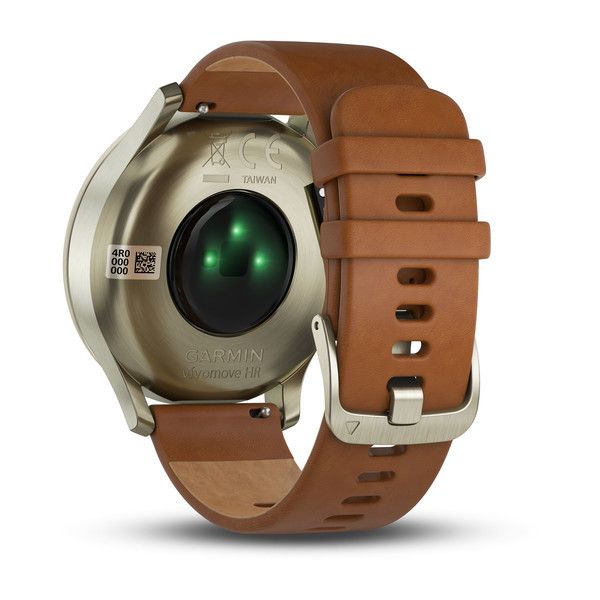 Смарт-часы Garmin Vivomove HR Premium Gold Tone Light Brown Small/Medium 010-01850-25 фото