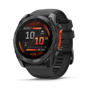 Смарт-годинник Garmin Fenix 8 – 51 мм, AMOLED, сланцево-сірий з чорним силіконовим ремінцем 010-02905-00 фото