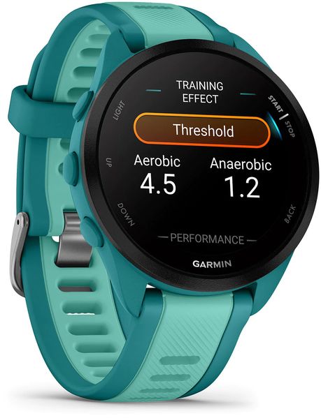 Смарт-часы Garmin Forerunner 165 Music, силиконовый ремешок цвета бирюзовый/аква 010-02863-32 фото