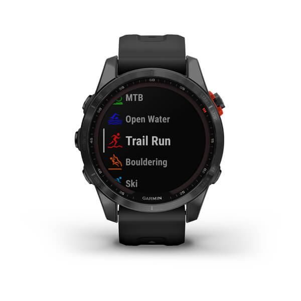 Смарт-часы Garmin Fenix 7S Solar серые с черным ремешком 010-02539-13 фото