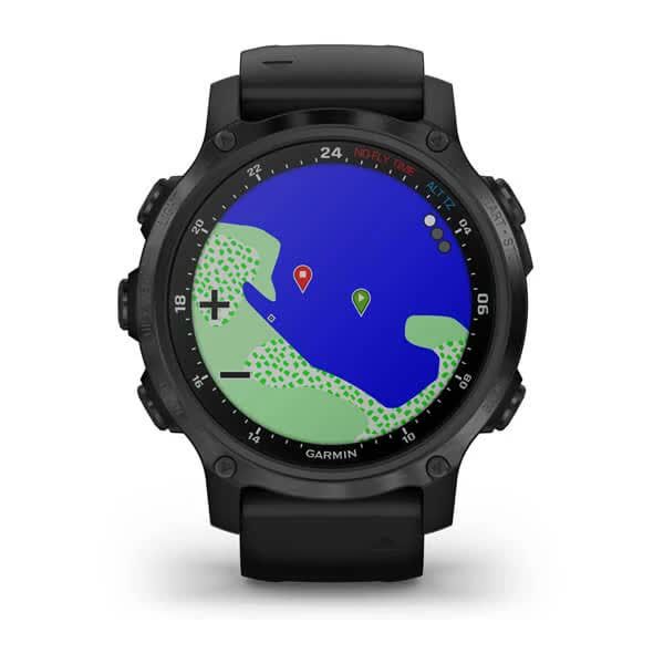 Смарт-годинник Garmin Descent Mk2S Carbon Gray DLC Black з чорним силіконовим ремінцем 010-02403-04 фото