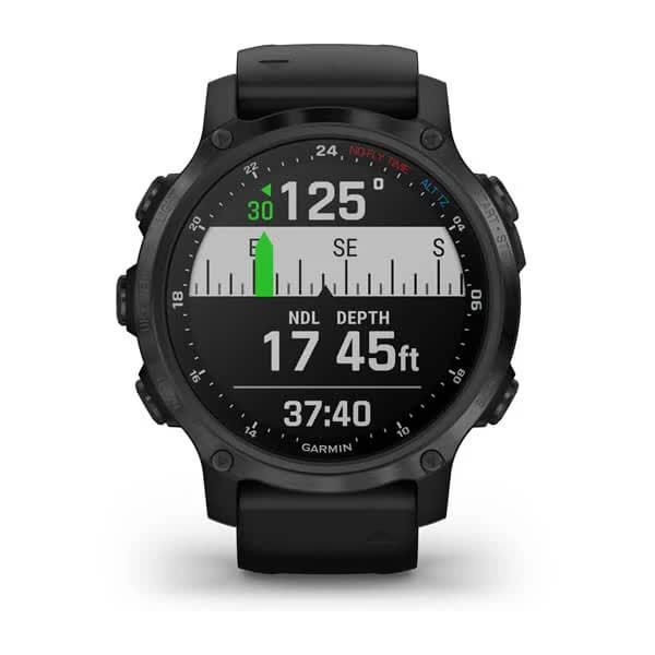 Смарт-годинник Garmin Descent Mk2S Carbon Gray DLC Black з чорним силіконовим ремінцем 010-02403-04 фото