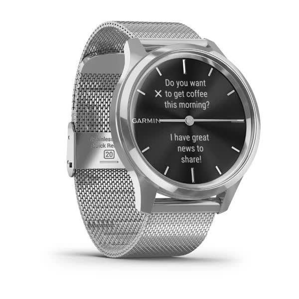 Смарт-годинник Garmin Vivomove Luxe сріблястий зі сріблястим ремінцем 010-02241-23 фото