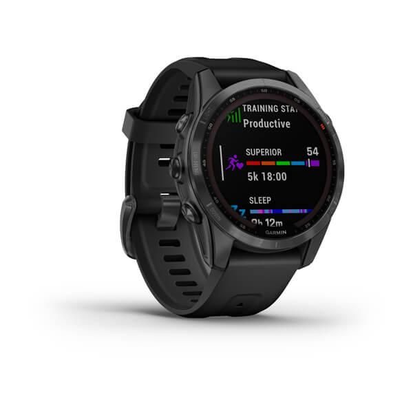 Смарт-годинник Garmin Fenix 7S Solar сірий з чорним ремінцем 010-02539-13 фото