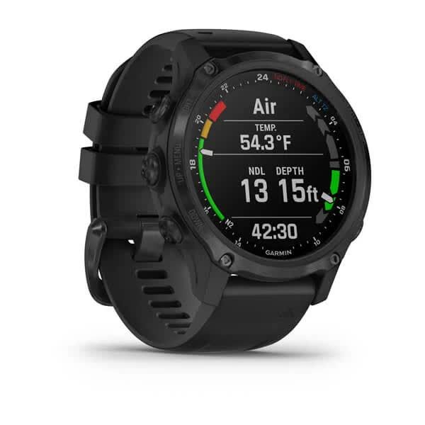 Смарт-годинник Garmin Descent Mk2S Carbon Gray DLC Black з чорним силіконовим ремінцем 010-02403-04 фото