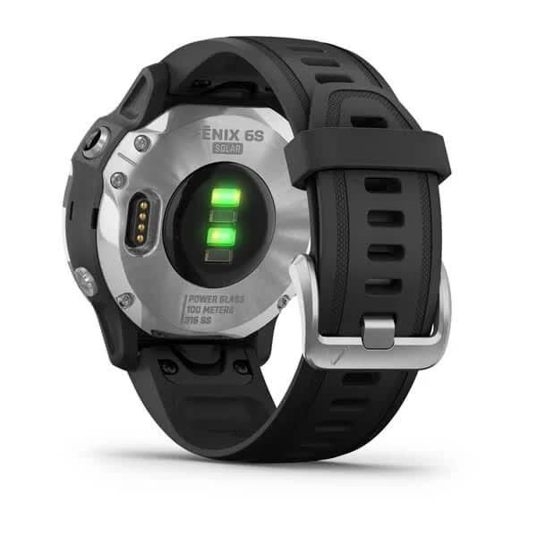 Смарт-годинник Garmin Fenix 6S Solar сріблястий з чорним ремінцем 010-02409-00 фото