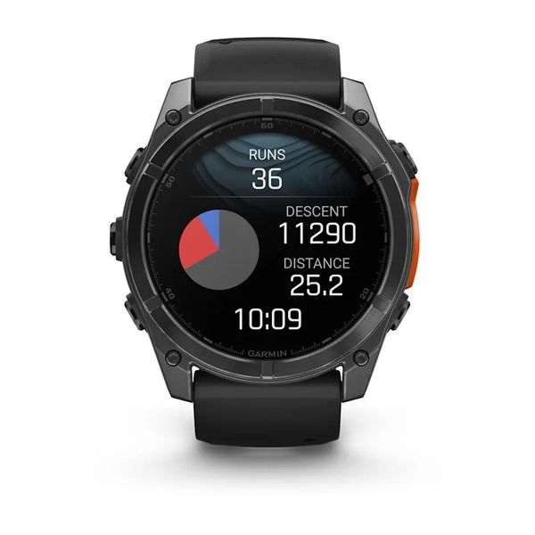 Смарт-годинник Garmin Fenix 8 – 51 мм, AMOLED, сланцево-сірий з чорним силіконовим ремінцем 010-02905-00 фото