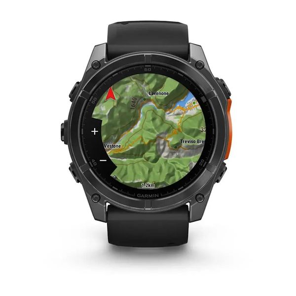 Смарт-годинник Garmin Fenix 8 – 51 мм, AMOLED, сланцево-сірий з чорним силіконовим ремінцем 010-02905-00 фото